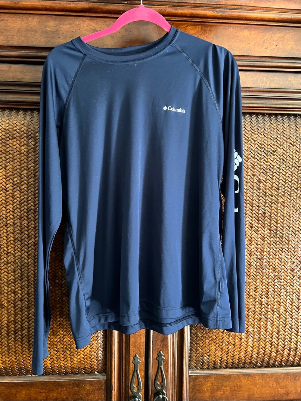 Columbia Men's Long Sleeve Swim Rash Guard - Navy Blue